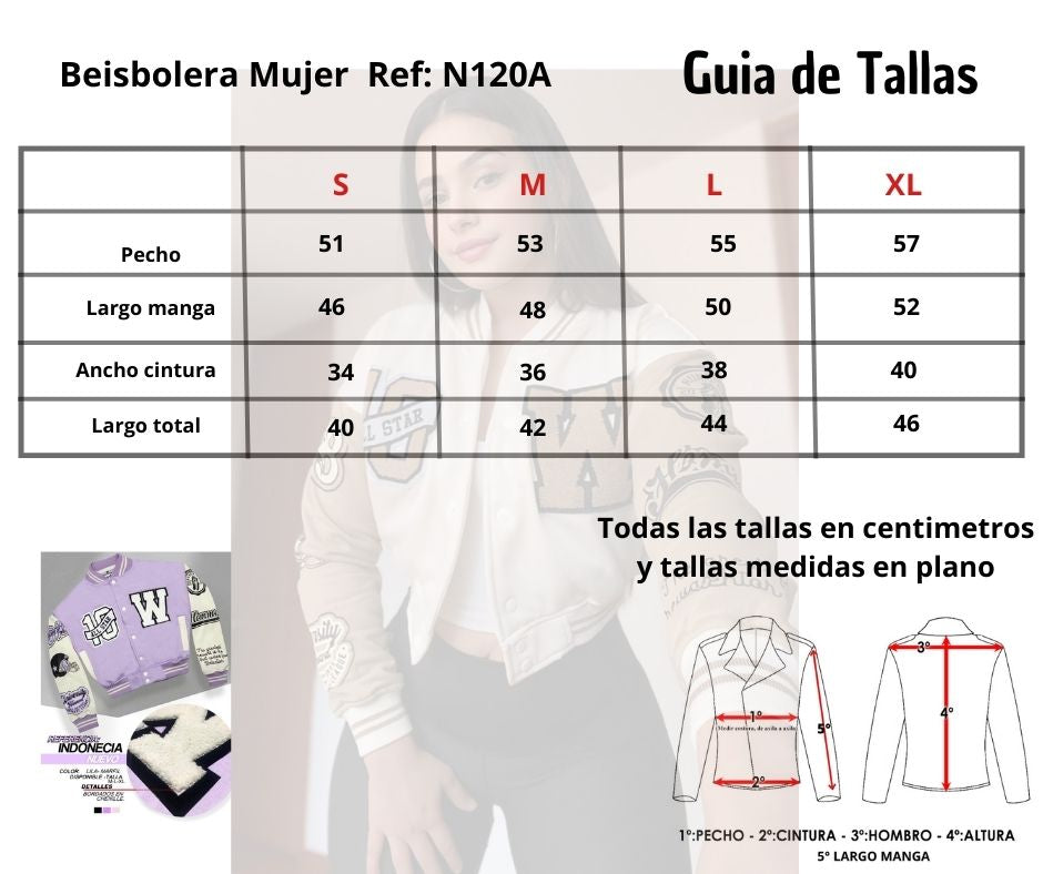 Beisbolera en algodón Mujer N120A