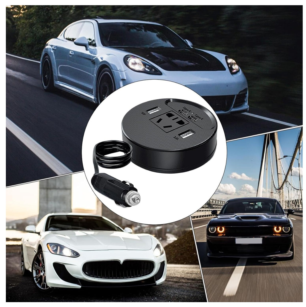 Cargador Adaptador Carro 3USB + TipoC